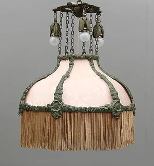 TAKLAMPA, brons, jugend, tidigt 1900-tal.