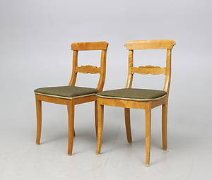 STOLAR, ett par, senempire, 1800-talets mitt.