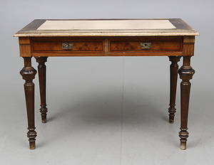 SKRIVBORD, nyrenässans, sent 1800-tal.