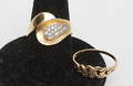 RINGAR, 2 st, 18k guld, vikt ca 5,3 gr.