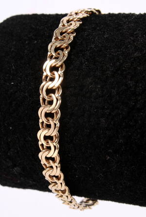 Bismark armlænke, 14 kt guld, 15,8 gram