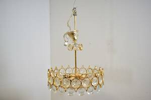 Taklampa mässing, höjd 65 cm, diameter 46 cm