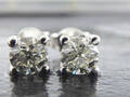 Earrings 18k gold with brilliant cut diamonds 0.58 ct 
