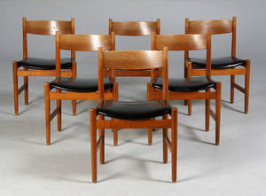 Hans J. Wegner 1914 - 2007.  Spisestuestole 6