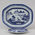 STEKFAT samt FAT, porslin, Kina, 1800-tal.