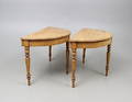 HALVMÅNEBORD, ett par, 1800-tal.