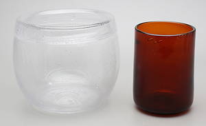 ERIK HÖGLUND. VAS SAMT SKÅL, glas, Boda.