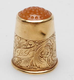 FINGERBORG, 18k guld, vikt ca 3 gr.