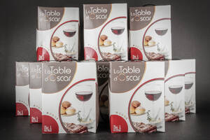 12 stk. Bag In Box, 5-liters Oscar rød, fransk bordvin 12