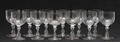 VINGLAS, 12 st, glas, olivslipade, 1900-talets början.