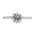 RING, platina med diamant ca  0,79 ct, 2,5 gram.