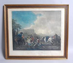 KOPPARSTICK, kolorerat, 1800-tal.