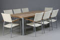 Havemøbler. Teakbord samt otte armstole, teak  polyrattan 9