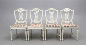 STOLAR, 4 st, Gustaviansk-stil, 1900-talets andra hälft.