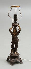 BORDSLAMPA, metall, 1900-tal.
