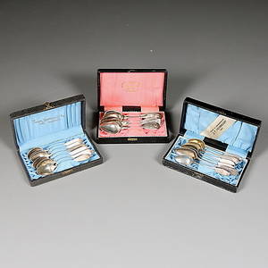 PARTI SILVER, Kaffeskedar, 18 st, stämplad, Krona, 813H, Finland.