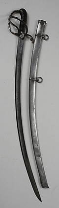 SABEL med tillhörande slida. Danmark. Jägarofficerssabel modell 1836.