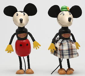 MINNIE  MICKEY MOUSE I ORIGINALFÖRPACKNING, 2 st, Schylling Toys för Disney.
