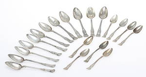SKEDAR, silver, modell Engelsk snäck, bla Gustaf Möllenborg, 1800-tal.