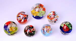 BREVPRESSAR, glas, 7 delar.