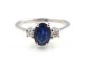Safir- och diamantring