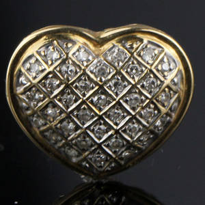 Diamant hjerte vedhæng.
