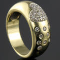 Brillant hjerte ring.