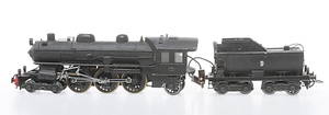 MODELLTÅG SJs ånglok F DSB E, hemmabygge i metall.