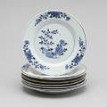TALLRIKAR, 8 st, porslin, Kina, Qianlong1736-1795.