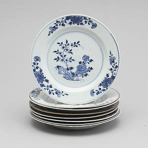 TALLRIKAR, 8 st, porslin, Kina, Qianlong1736-1795.