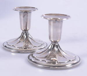 LJUSSTAKAR, 2 st silver, KEC, Göteborg.