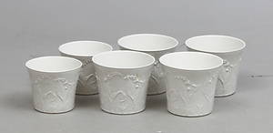 YTTERFODER, 6 st, porslin, Liljekonvalj, Gustavsberg.