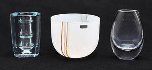 KONSTGLAS, 3 st, bla Kosta Boda.