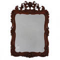 SPEGEL, 1900-tal. Trä med skuren dekor.