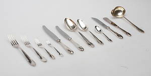 BESTICK,  98 delar, nysilver, CG Hallberg.