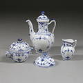 KAFFESERVIS, 4 delar, porslin, Musselmalet, Royal Copenhagen.