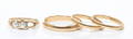 RINGAR 4 st, 18k guld. Total vikt ca 9,5 gram.