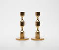 LJUSSTAKAR, ett par, mässing, Metallslöjden Gusum.