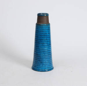 Nils Kähler vase, stentøj med turkis glasur 