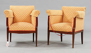 FÅTÖLJER, 1 par, 1900-tal.