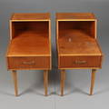 SÄNGBORD, 1 par, teak, 1900-talets mitt.