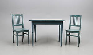 STOLAR ett par samt BORD 1920-30-tal.