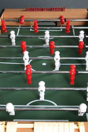 Sammenklappeligt fodbold-spillebord, stel i lamineretfineret træ