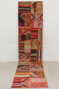 Kelim, Handsydd Patchwork, 400x90