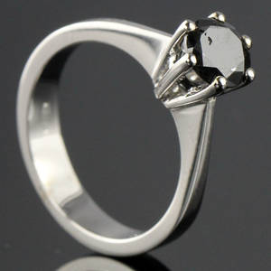 Solitaire ring ca. 0.86 ct.