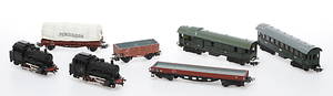 MÄRKLIN 2 ånglok och 5 vagnar.