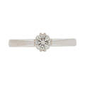 RING, 18k vitguld med diamant, totalt ca 0,24ct. 2,5g.