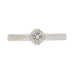 RING, 18k vitguld med diamant, totalt ca 0,24ct. 2,5g.