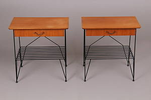 SÄNGBORD, 1 par, Teak, Stringmodell, 1900-talets mitt.