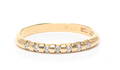 RING, 18k guld med diamanter om tot enligt gravyt 0,14ct. MGAB Uppsala 1985.